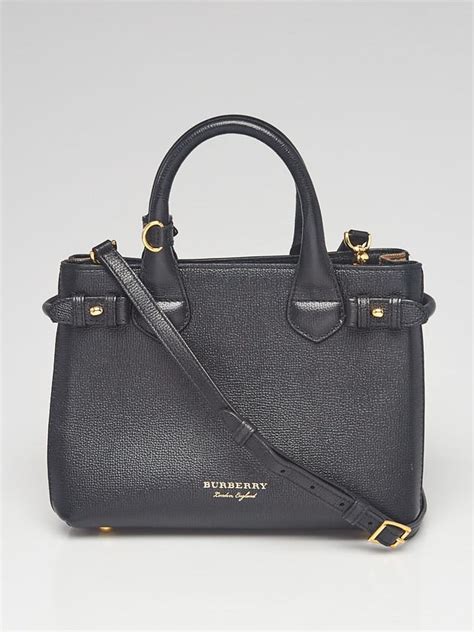 Burberry Derby Leather Small Banner Tote Bag 